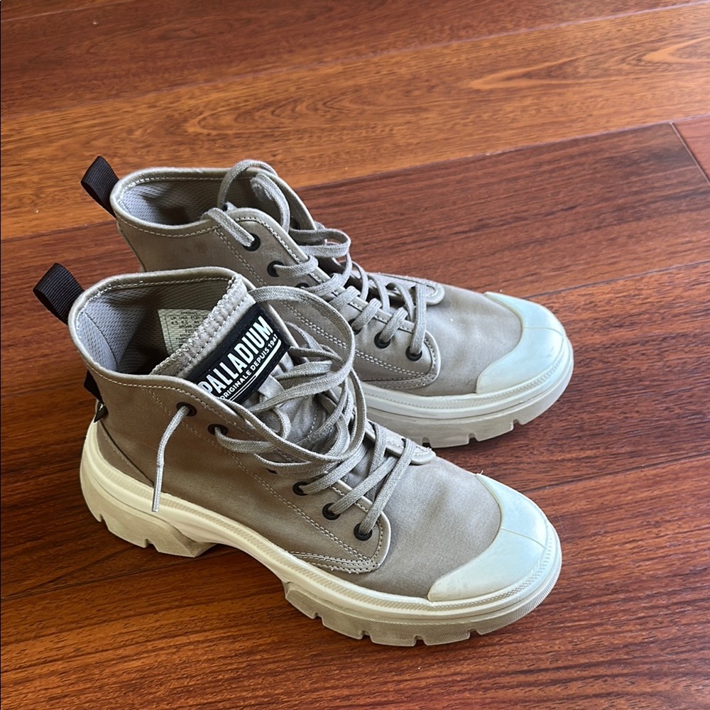 Palladium Taupe High-Top Sneakers